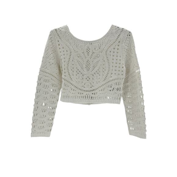 Ba&Sh 'Marc' White Cotton Cardigan Size 1 / S - Picture 2 of 4